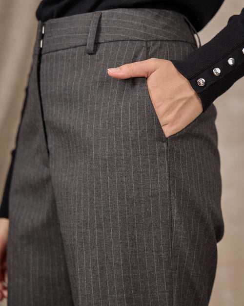 Pantalon large rayé - MISE AU GREEN - 6