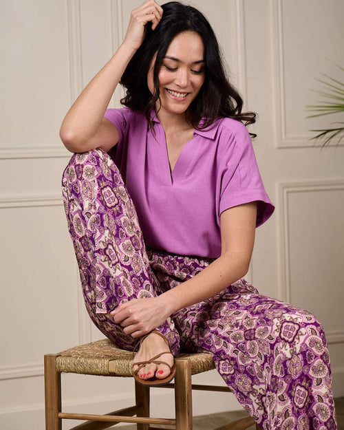 Pantalon large imprimé - MISE AU GREEN - 3