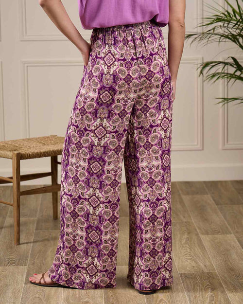 Pantalon large imprimé - MISE AU GREEN - 7