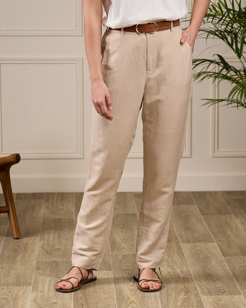 Pantalon lin et viscose George - MISE AU GREEN - 2