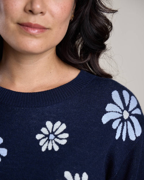 Pull à fleurs Elaine - MISE AU GREEN - 2