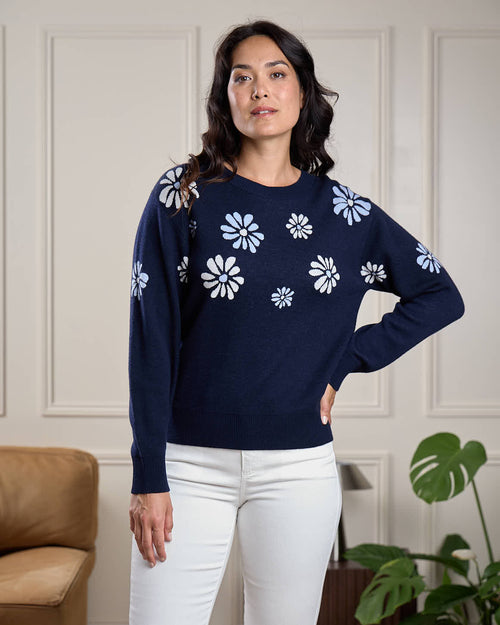 Pull à fleurs Elaine - MISE AU GREEN - 4