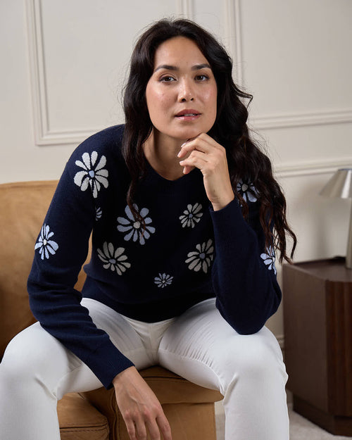 Pull à fleurs Elaine - MISE AU GREEN - 7