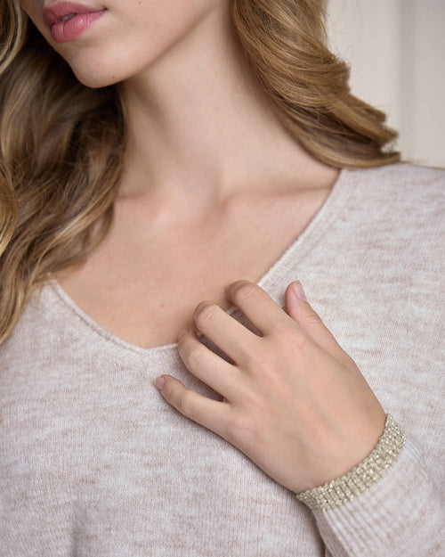 Pull lurex col V - MISE AU GREEN - 2