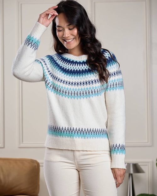 Pull Jacquard col rond - MISE AU GREEN - 6