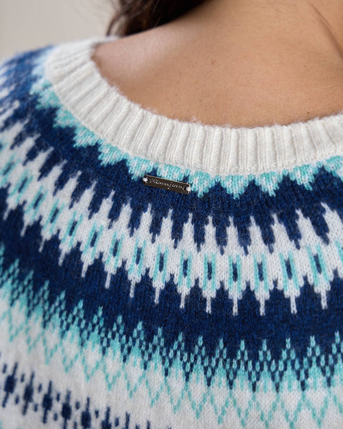 Pull Jacquard col rond - MISE AU GREEN - 7