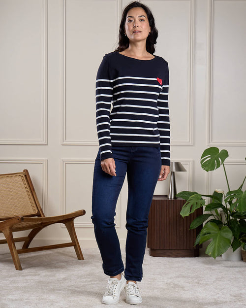 Pull marinière cœur Hélène - MISE AU GREEN - 2