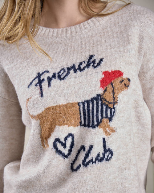 Pull Teckel col rond - MISE AU GREEN - 2