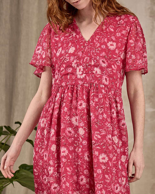 Robe midi fleurie - MISE AU GREEN - 5