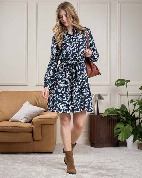Robe mini imprimée - MISE AU GREEN - 1