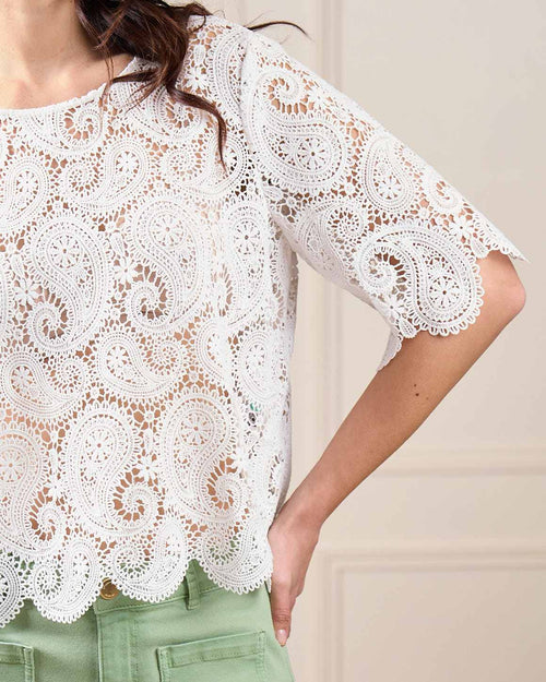 Top guipure Gianni - MISE AU GREEN - 3