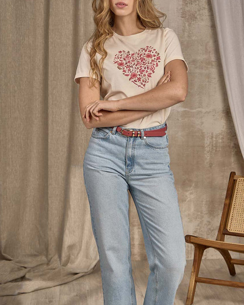 T-shirt cœur fleuri - MISE AU GREEN - 4