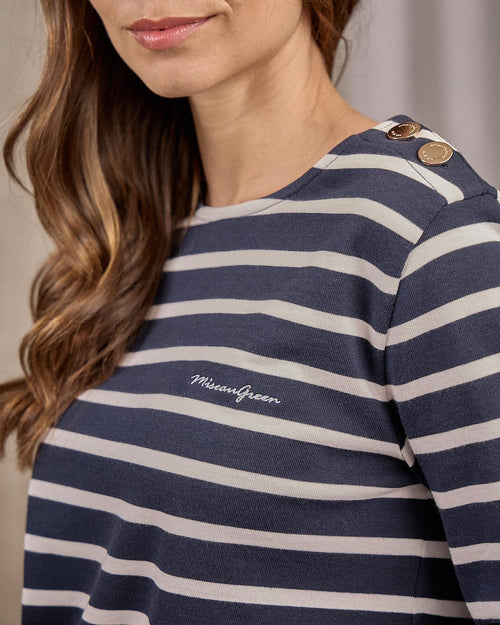 T-shirt manches longues marinière - MISE AU GREEN - 2