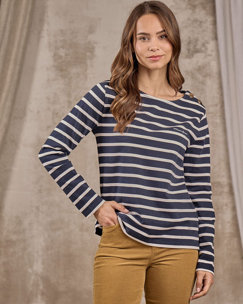 T-shirt manches longues marinière - MISE AU GREEN - 3