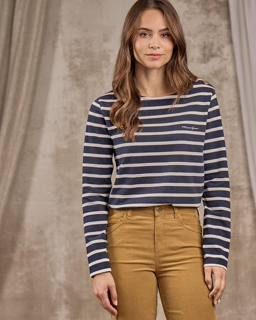 T-shirt manches longues marinière - MISE AU GREEN - 5