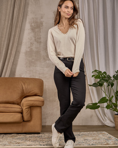 T-shirt col dentelle - MISE AU GREEN - 3