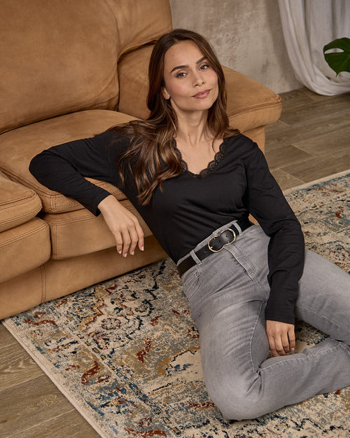 T-shirt col dentelle - MISE AU GREEN - 7