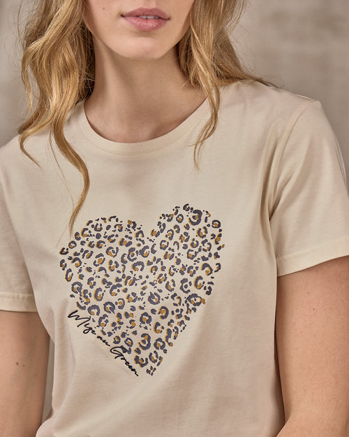 T-shirt cœur léopard - MISE AU GREEN - 2
