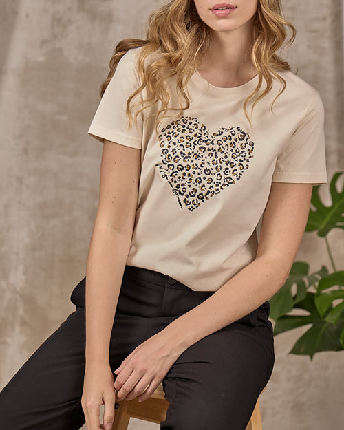 T-shirt cœur léopard - MISE AU GREEN - 9