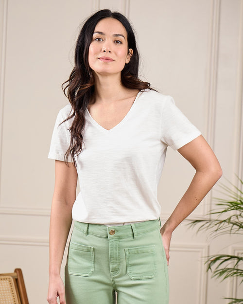 T-shirt col V - MISE AU GREEN - 1