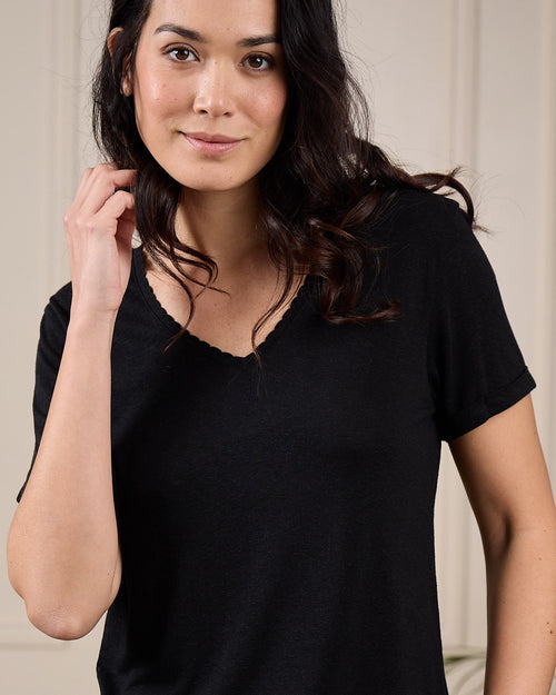 T-shirt col V - MISE AU GREEN - 1
