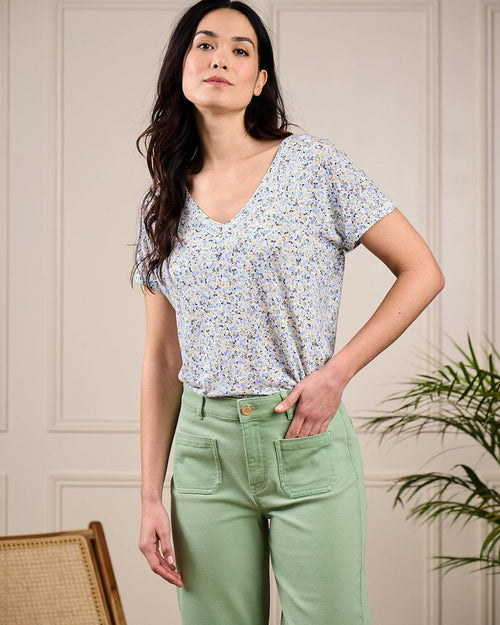 T-shirt viscose et lin - MISE AU GREEN - 1