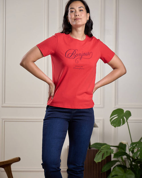 T-shirt Bonjour - MISE AU GREEN - 7