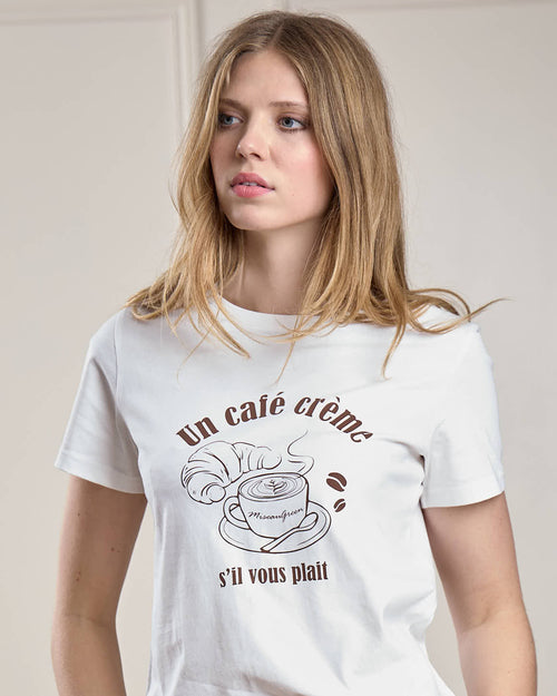 T-shirt café crème - MISE AU GREEN - 1