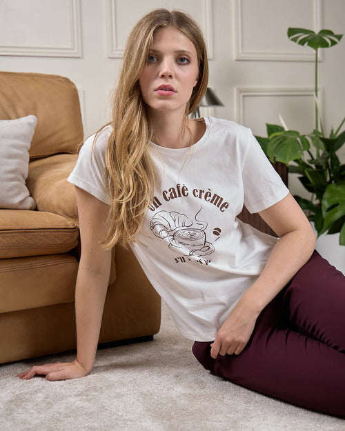 T-shirt café crème - MISE AU GREEN - 6