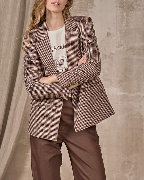 Blazer pied-de-poule Edwina - MISE AU GREEN - 1