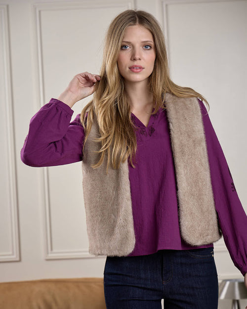Gilet fausse fourrure - MISE AU GREEN - 7