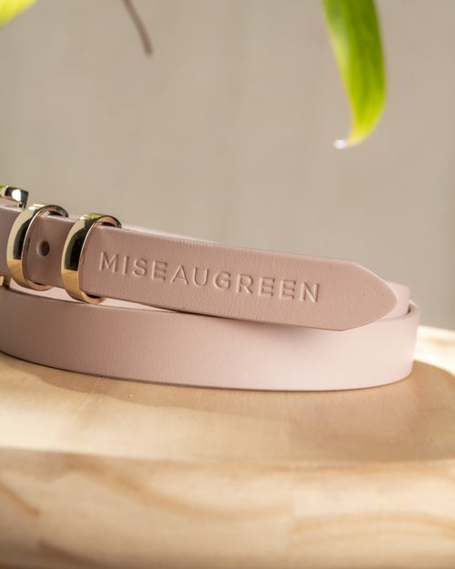 Ceinture fine en cuir lisse - MISE AU GREEN - 1
