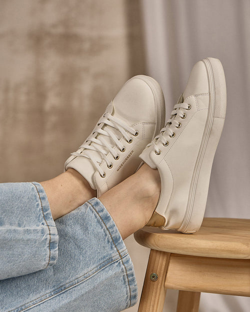 Baskets unies à lacets - MISE AU GREEN - 6