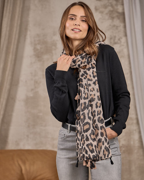 Chèche léopard Céleste - MISE AU GREEN - 1