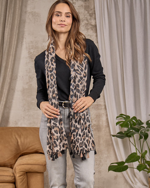 Chèche léopard Céleste - MISE AU GREEN - 2