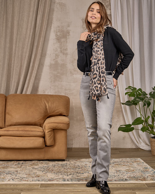 Chèche léopard Céleste - MISE AU GREEN - 4