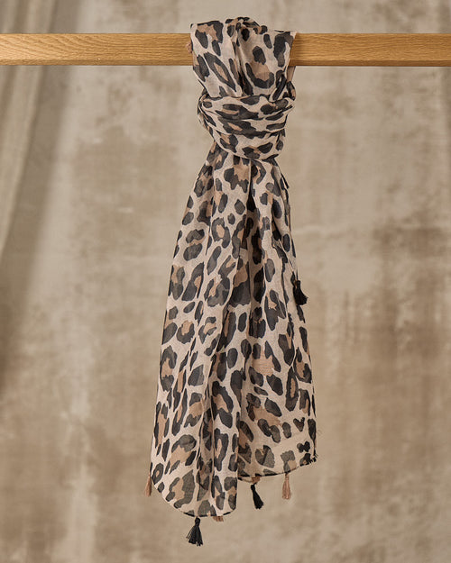 Chèche léopard Céleste - MISE AU GREEN - 5