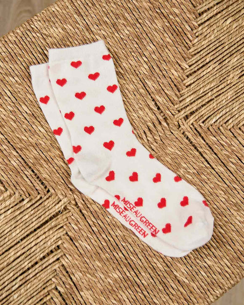 Chaussettes cœurs Guilia - MISE AU GREEN - 1