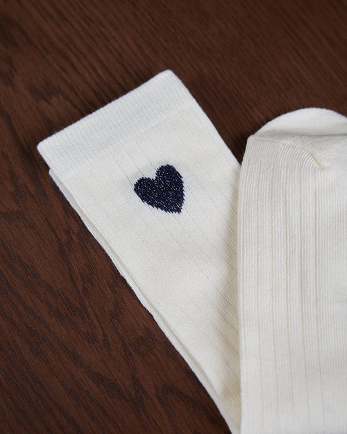 Chaussettes cœur paillettes - MISE AU GREEN - 1