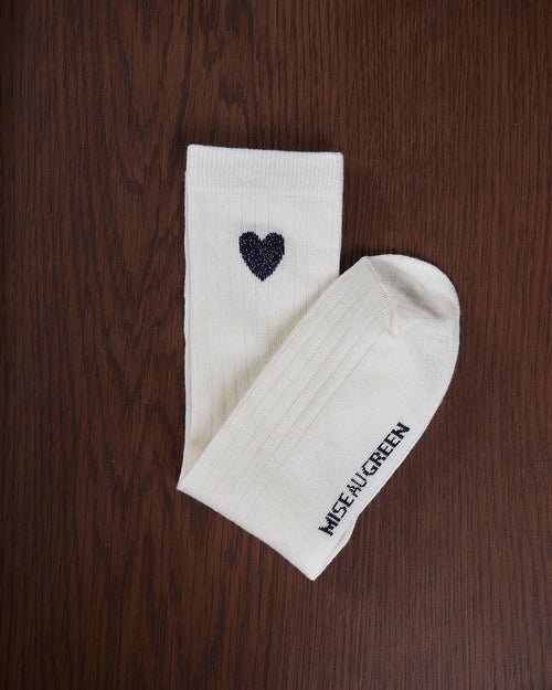 Chaussettes cœur paillettes - MISE AU GREEN - 3