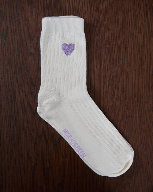 Chaussettes cœur paillettes - MISE AU GREEN - 1