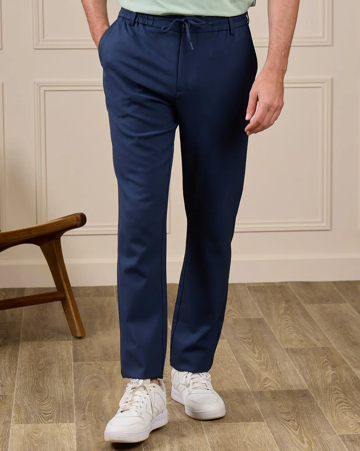 Pantalon chino bleu marine