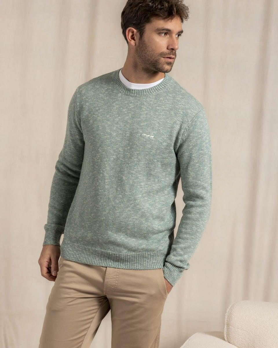 Pull Homme Coton Laine Merinos Cachemire Mise Au Green