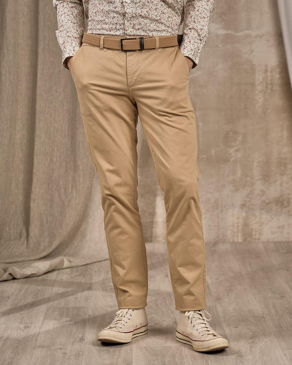 Pantalon chino beige