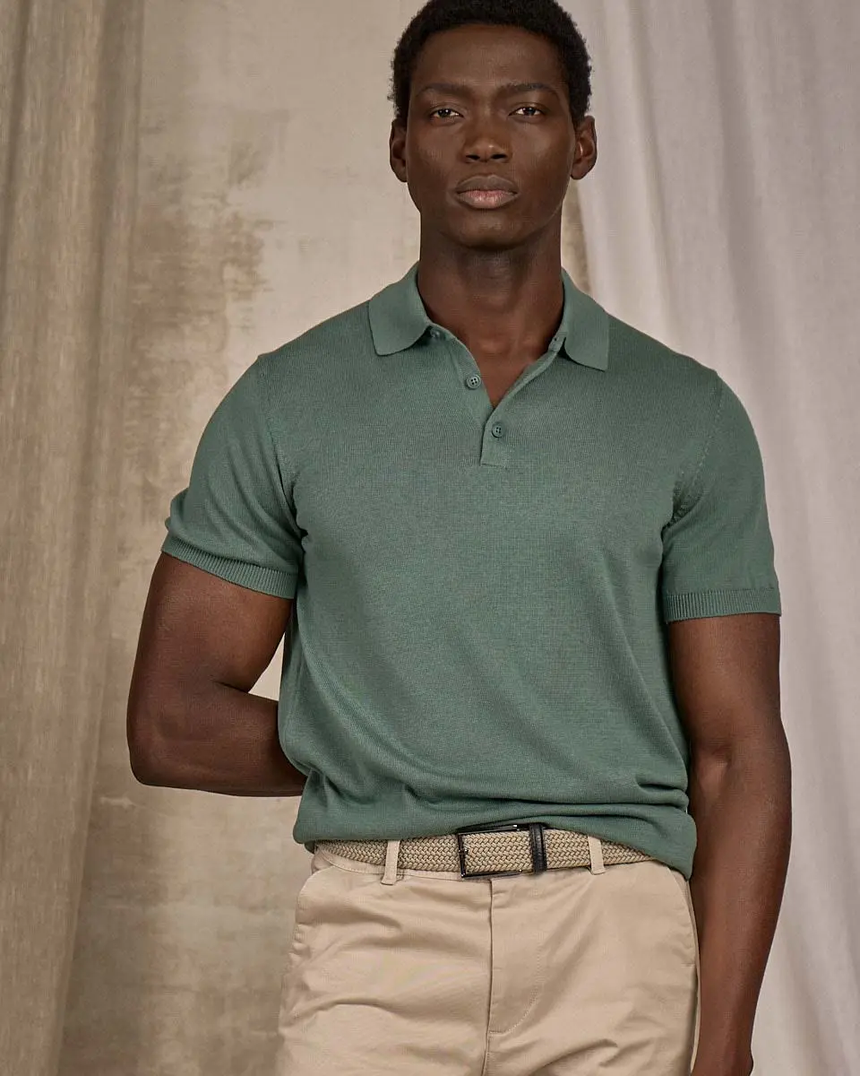 Polo manches courtes vert
