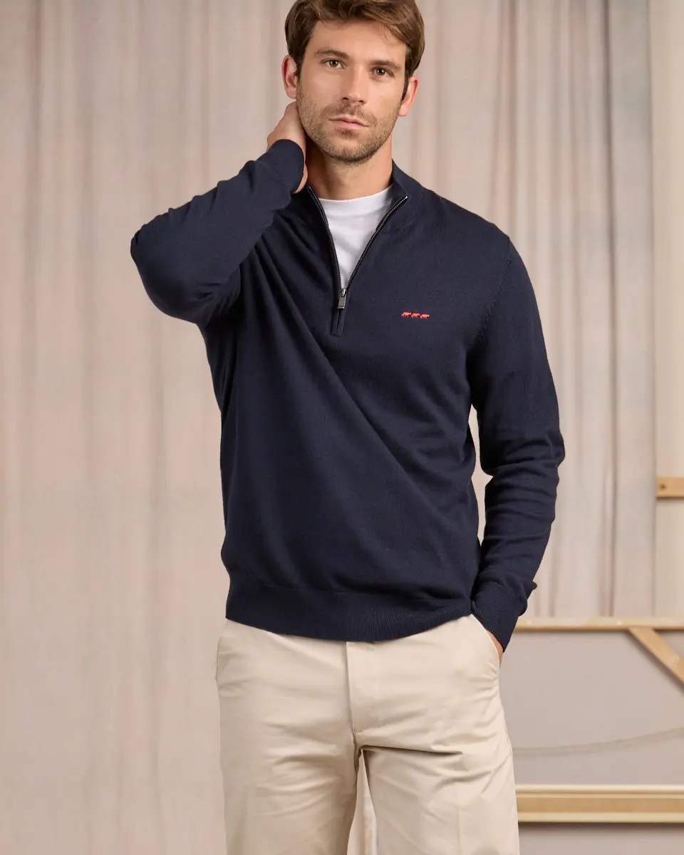 Pull 95% coton et 5% cachemire