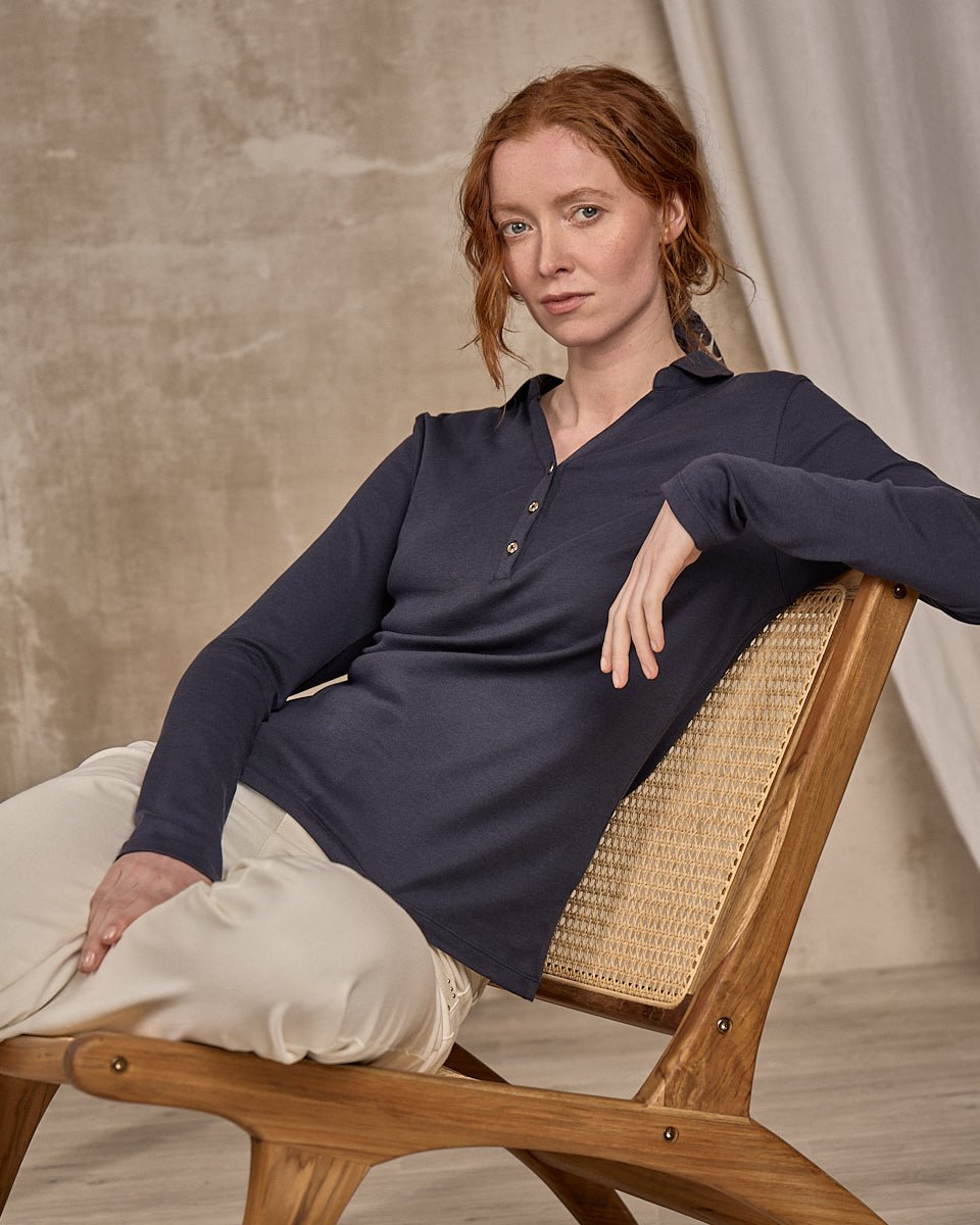 Polo Coralie bleu