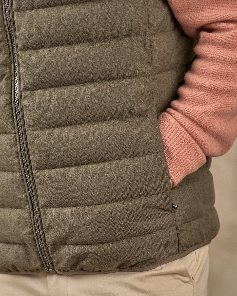 Doudoune sans manches Carter beige