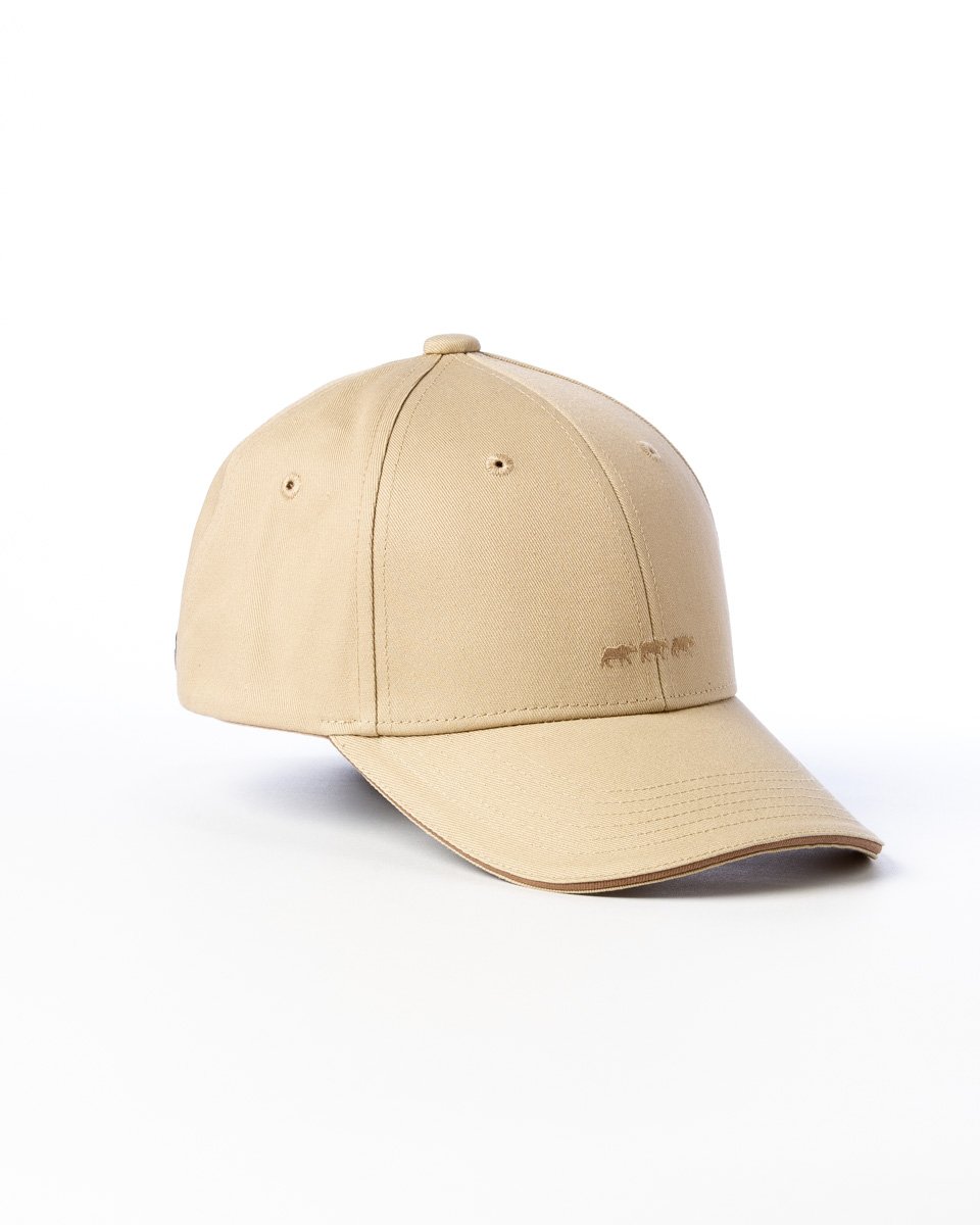 Casquette baseball unie en coton beige