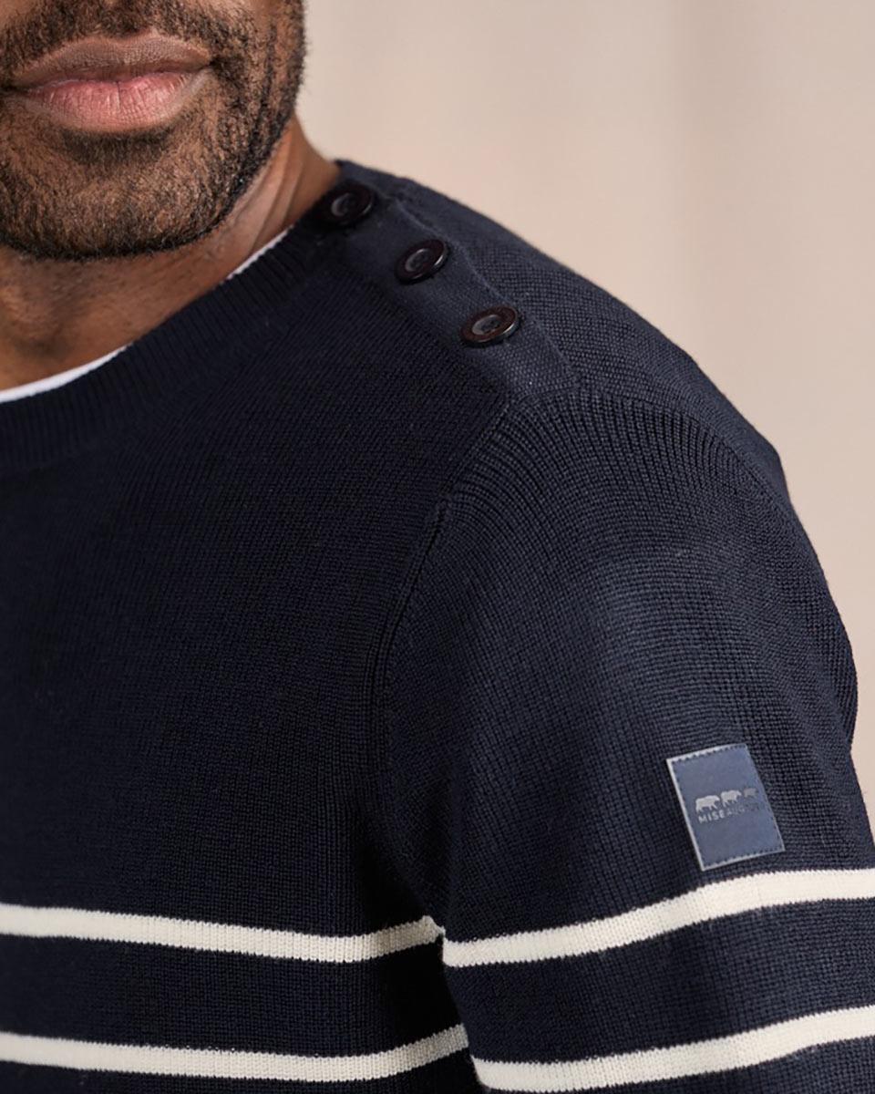 Pull marinière bleu